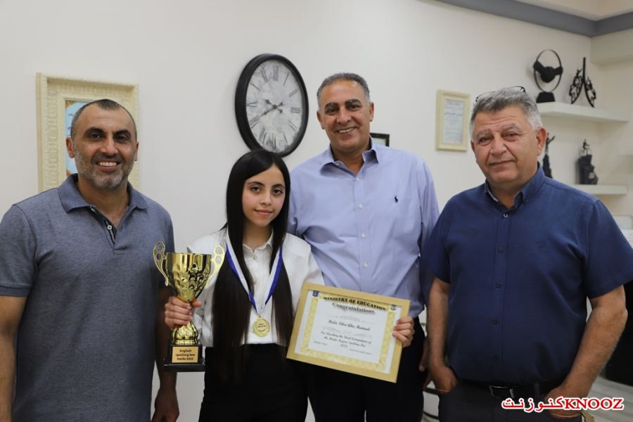 كفرقرع : حلا فكري الأولى في المسابقة القطرية للتهجئة في اللغة الإنجليزية 